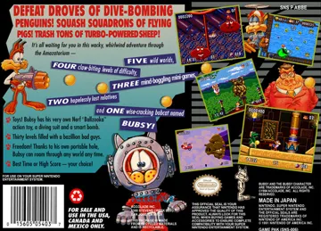 Bubsy II (USA) box cover back